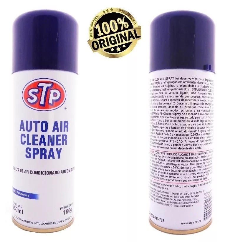 3 Higienizador De Ar Condicionado Auto Air Cleaner Stp Limpa Frete grátis