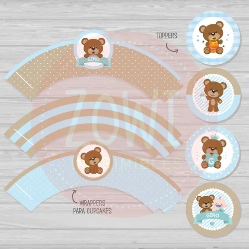Kit Imprimible Ositos Baby Shower Zowi Imprimibles en venta en Capital Federal Capital