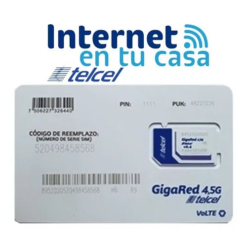 Chip Ilimitado Telcel Para Modem Casa Hogar 4g 5g Cuotas sin