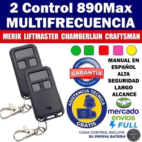 2x Control 890max Liftmaster, Merik, Chamberlain Craftsman | Meses sin
