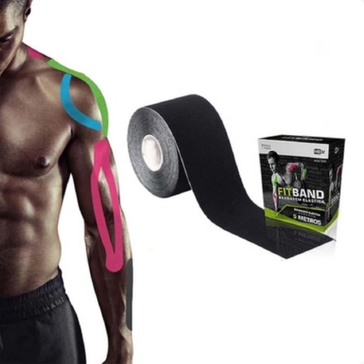 Kinesio Taping Fita Adesiva Muscular Fisioterapia Bandagem MercadoLivre