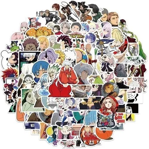 Set De Stickers Animes Variados (100 Unidades)