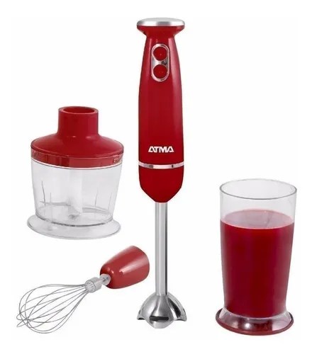 Licuadora De Mano Roja Con Batidor Y Picador Atma Lm8526Re | Climax