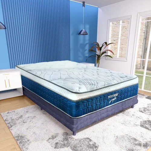 Colchón De Resortes Restonic Jupiter King Size Tecnologia Mooon Care