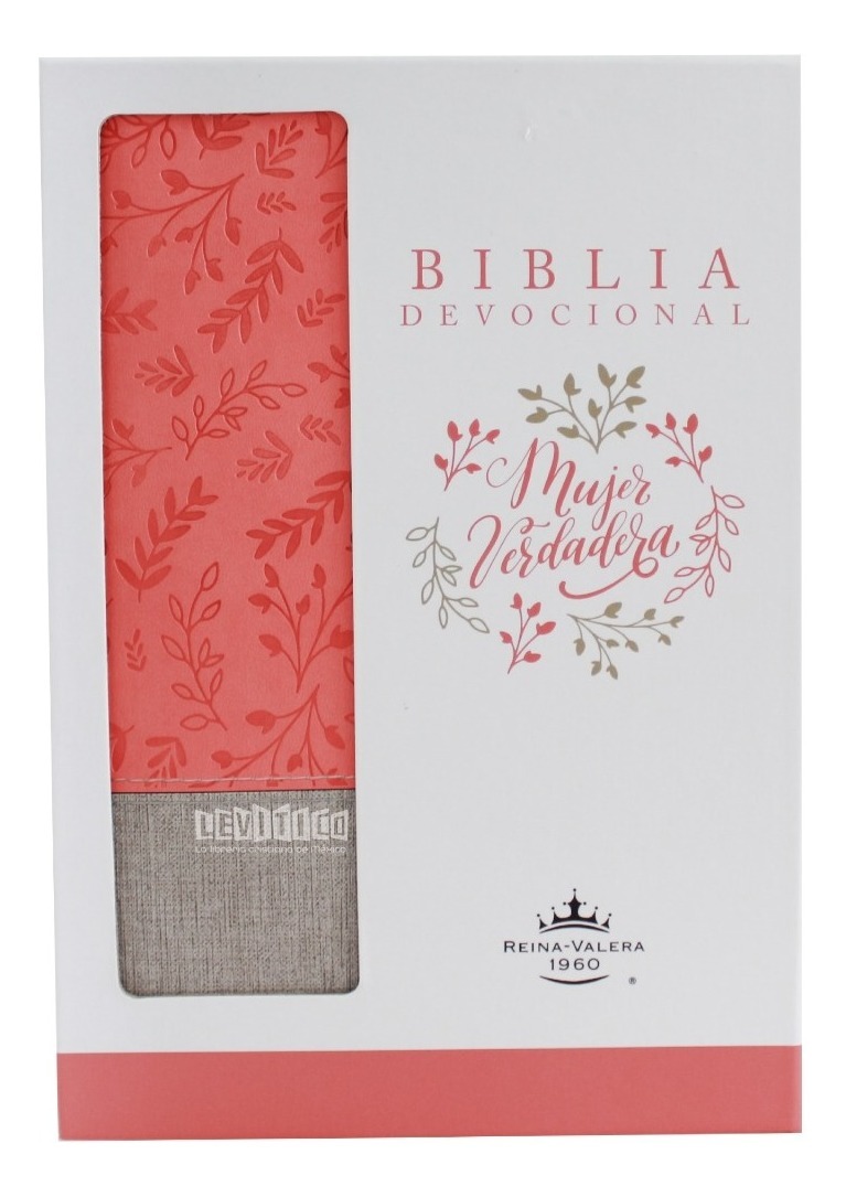 Biblia Devocional Mujer Verdadera Rvr1960 Imit. Piel Coral Meses sin