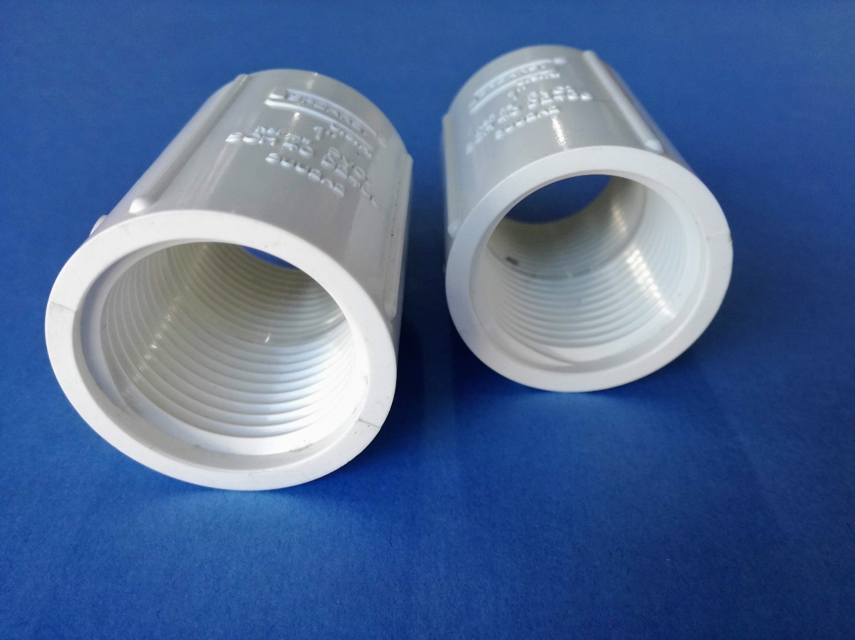 Cople Roscado 1'' Cédula 40 Hidráulico Pvc ¡gran Calidad! TUBERÍA Y