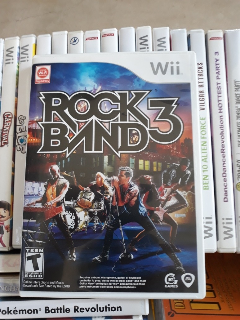Jogo Rock Band 3 Nintendo Wii Raro Ótimo Estado Completo Mercado Livre