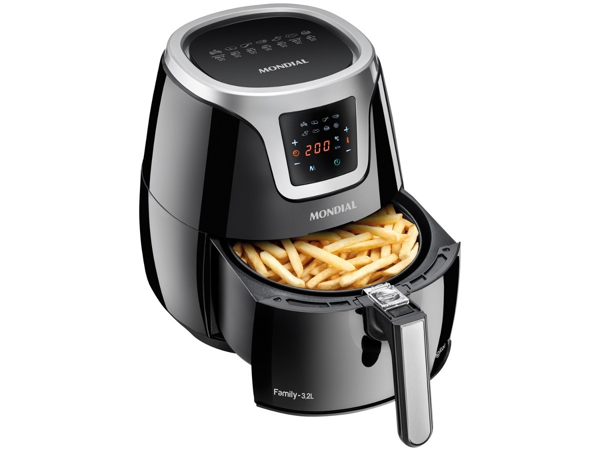 Fritadeira Air Fryer Mondial Family Digital Touch 3,2l 220v R 489,00