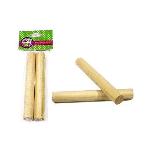 Set 2 Claves De Madera Instrumento Musical Cuotas sin interés