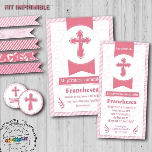 Kit Imprimible Deco Y Candy Bar Comunión Varón Nena en venta en Mar