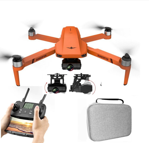 Drone Kf102 Gimbal Brushless Câmera 6k Orange Com Nf Mercado Livre