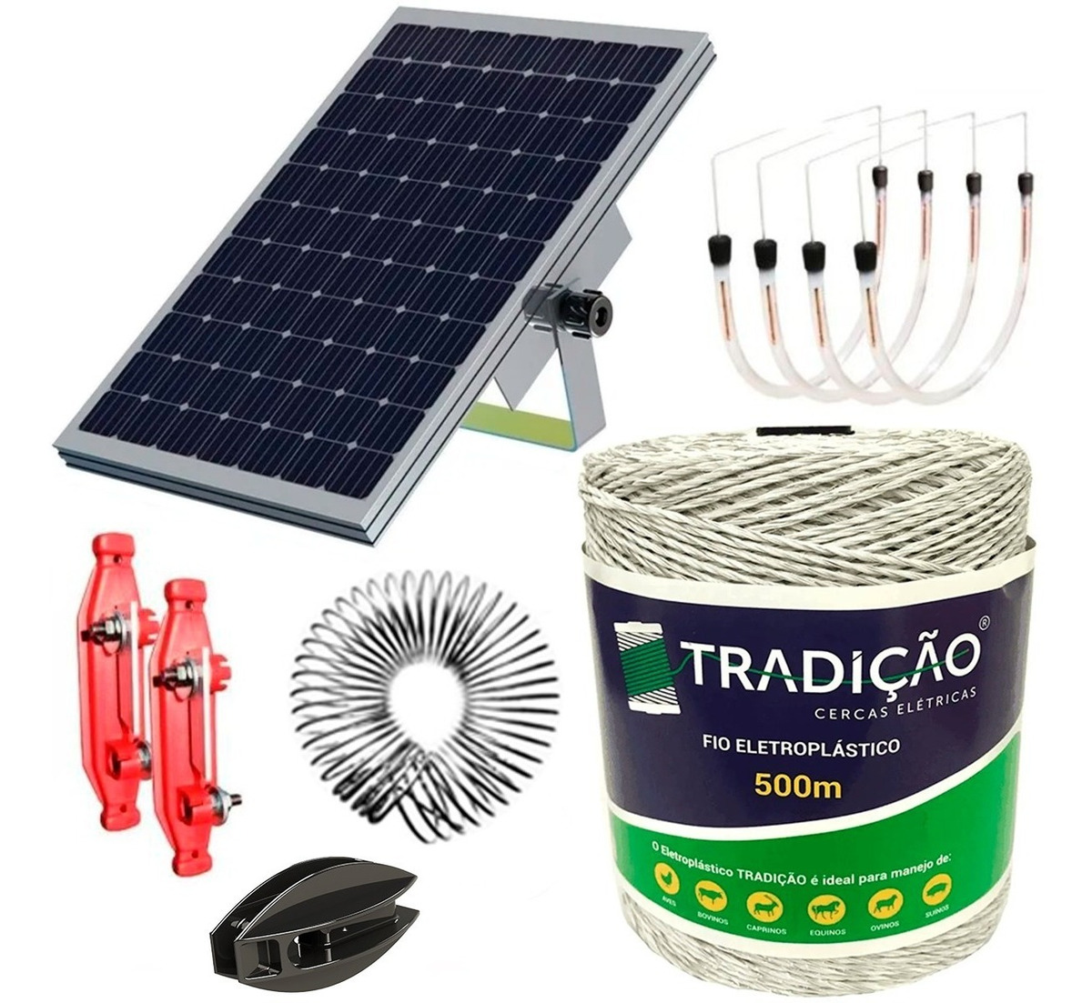 Kit Cerca Elétrica Rural Solar + 1000m Fio + Para Raios Mercado Livre