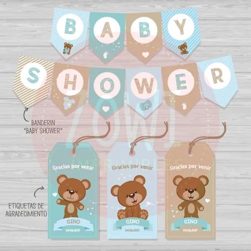 Kit Imprimible Ositos Baby Shower Zowi Imprimibles en venta en Capital Federal Capital