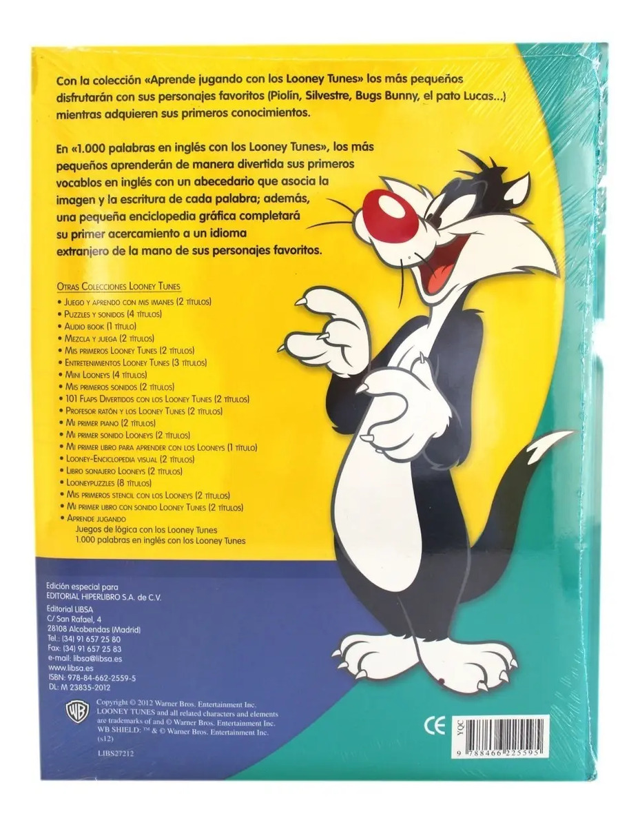 Libro/ 1000 Palabras En Ingles Con Los Looney Tunes/ Niños Mercado Libre