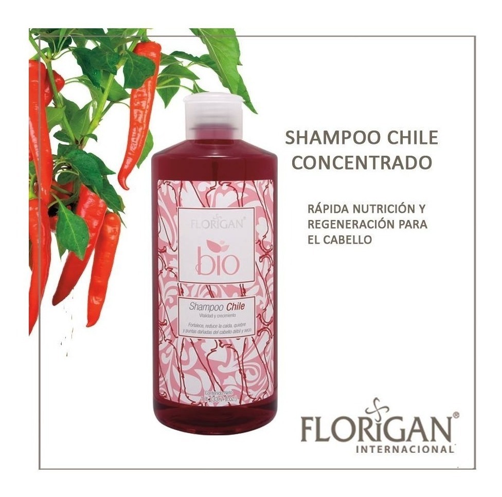 Shampoo Concentrado Bio Chile 1lt. Florigan 2 Pzas Mercado Libre