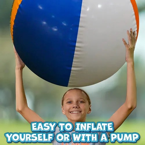 Large Beach Ball For Kids Or Adults Easy To Inflate And Du Cuotas