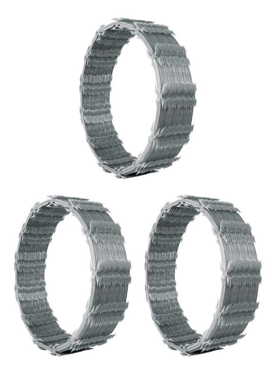 Tres Concertina Galvanizada Doble Arpón Envío gratis