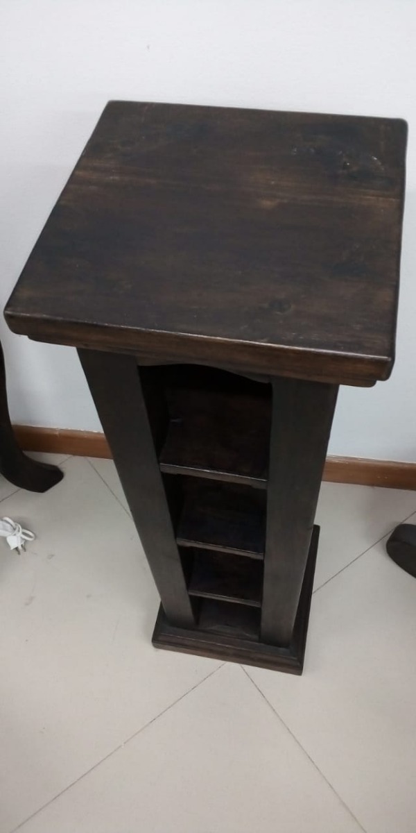 Columna En Madera (palo) Amarillo) Envejecido Mercado Libre