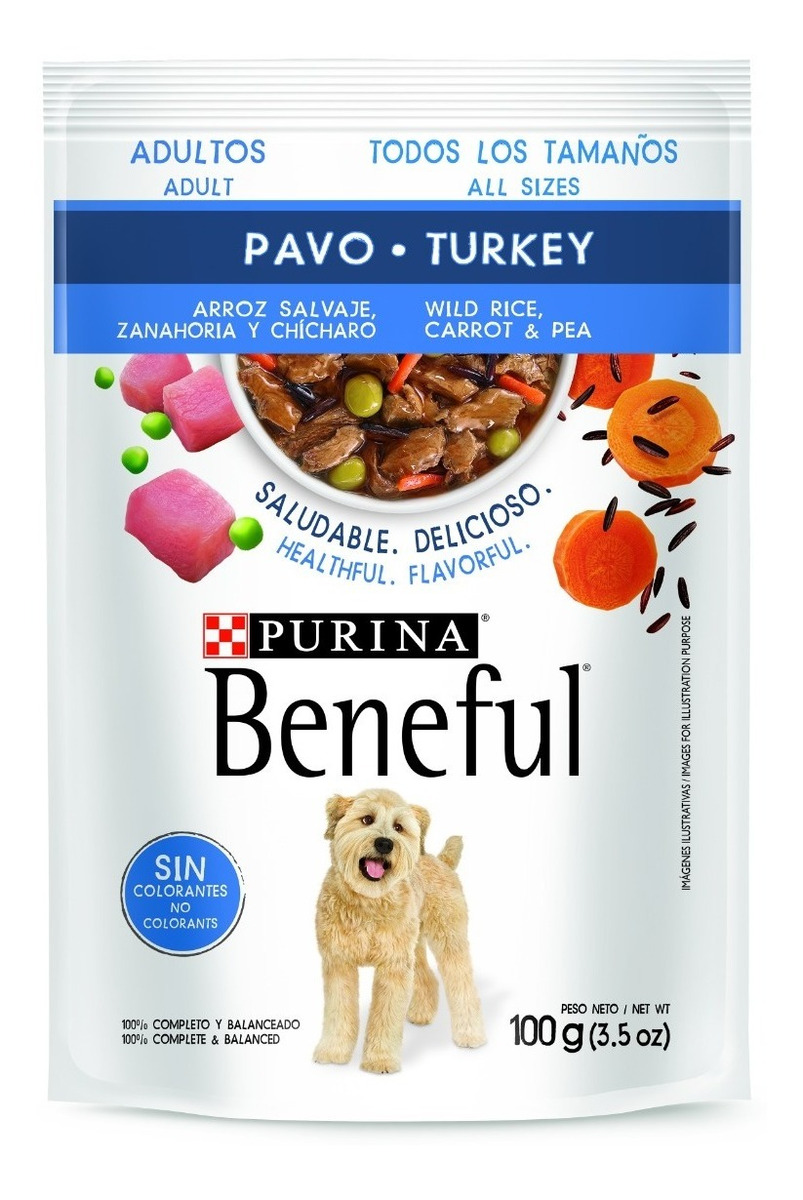 Beneful Pouch Adulto Pavo Y Arroz Salvaje 100 Gr. Mercado Libre