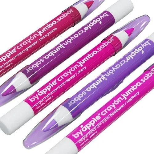 Gama Crayon Jumbo Sabor By Apple 5pz Labios Suaves Delicioso Meses