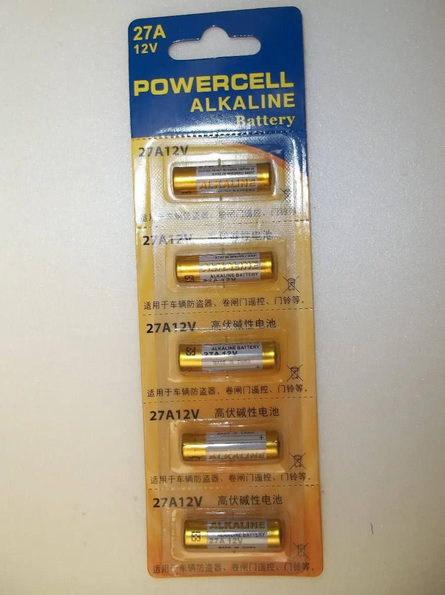 Pila Bateria 27a A27 12v Control Remoto Porton Alarma C/u Mercado Libre