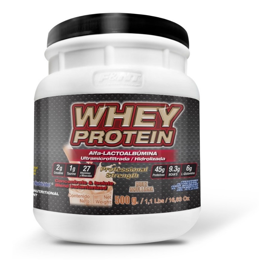Proteína Whey Protein F&nt 500 Gr 1.1 Lbs 4 Sabores 45g P/s Mercado Libre