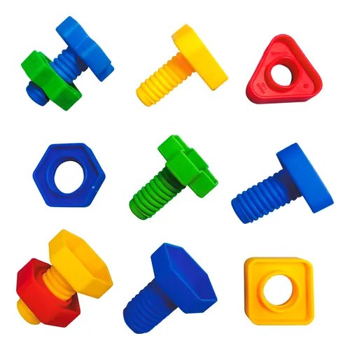 Juguete Didáctico Para Niños Tuercas Y Tornillos Plástico Meses sin