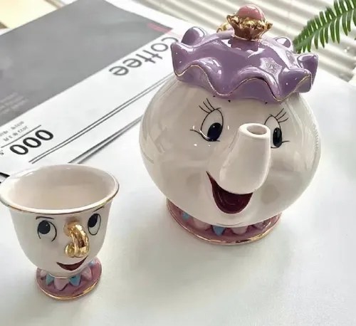 100% Original Tetera Cerámica La Bella Y La Bestia | Meses sin intereses