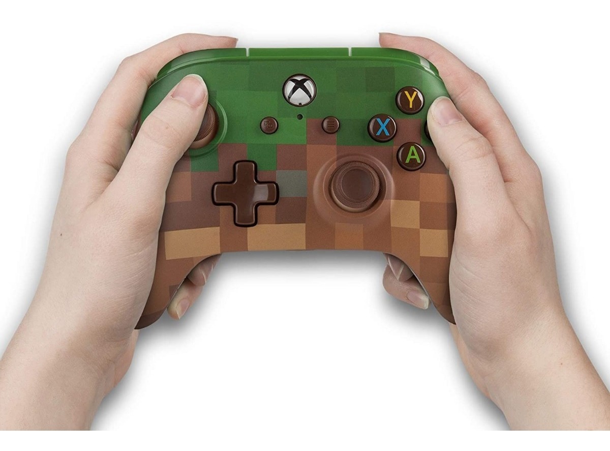 Control Alambrico Mejorado Para Xbox One Pc Powera Minecraft Mercado