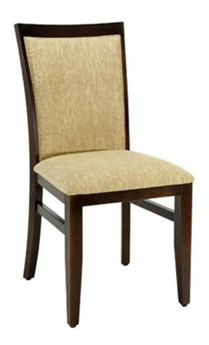 Silla Madera Tapizada Chenille Ecocuero Lustrada Fabrica | Envío Gratis
