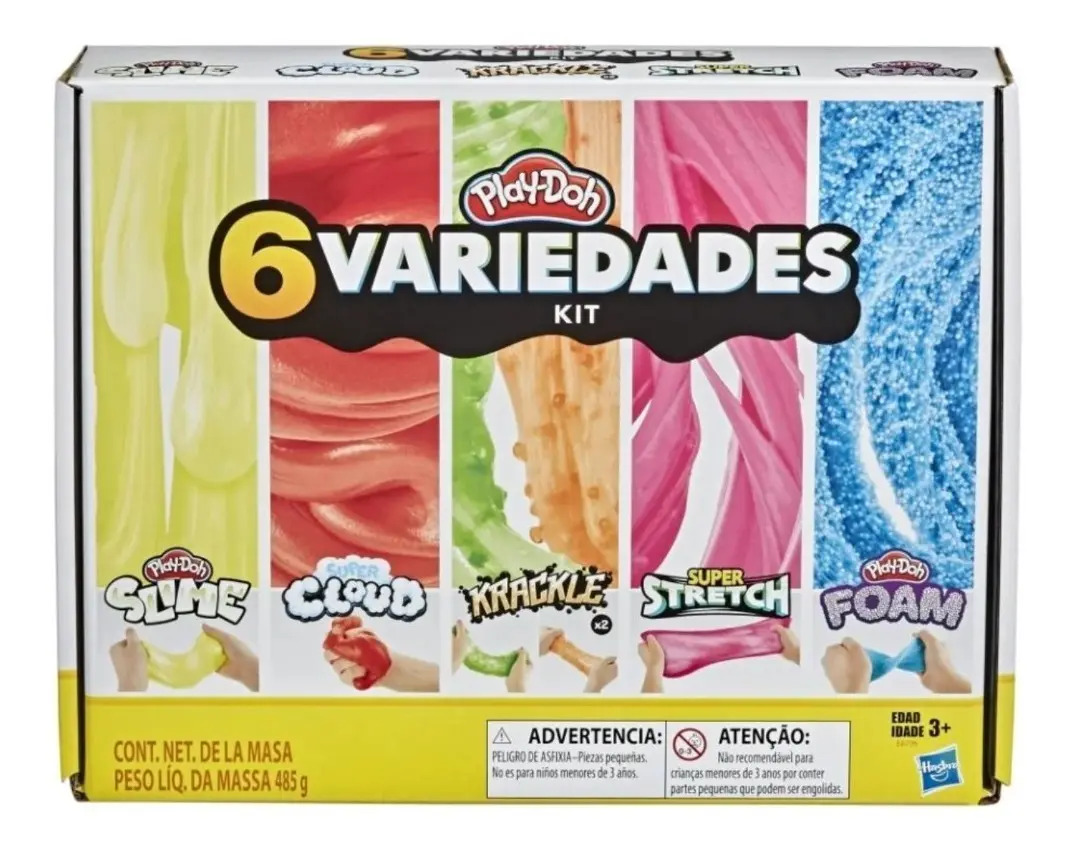 Play Doh Slime 6 Pack Cloud Krackle Stretch Foam Mercado Libre