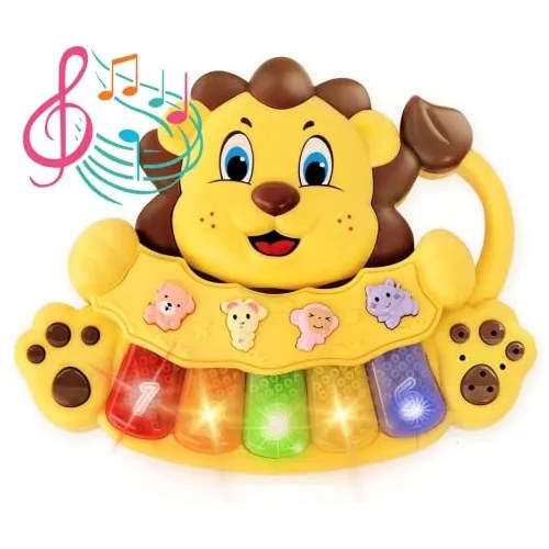 S&c Adorable Lion Baby Piano Toy 5 Diferentes Tec... MercadoLibre