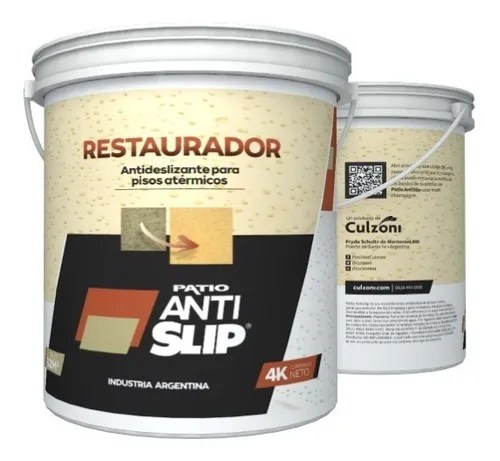 Restaurador Antideslizante Pisos Atermicos Blancos 32M2 | Piscinas Culzoni