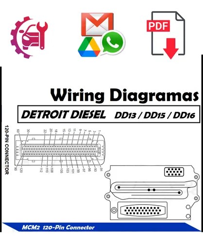 Diagrama Cableado Motor Detroit Diesel Dd13/dd15/dd16 en venta en