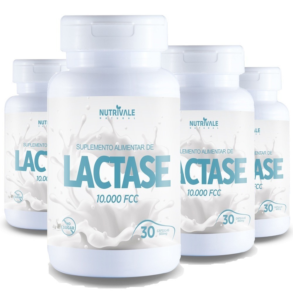 4 Enzima Lactase 10000 Fcc Enzyme Original Lactose 500mg Parcelamento