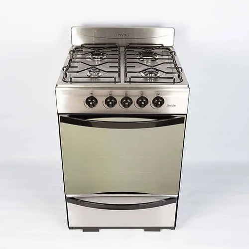 Cocina A Gas Tivoli Steel Line Acero Inox Espejada 56cm