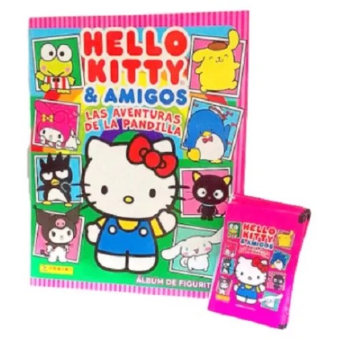 Hello Kitty & Amigos 2023 X10 Sobres + Album Panini. Rey MercadoLibre