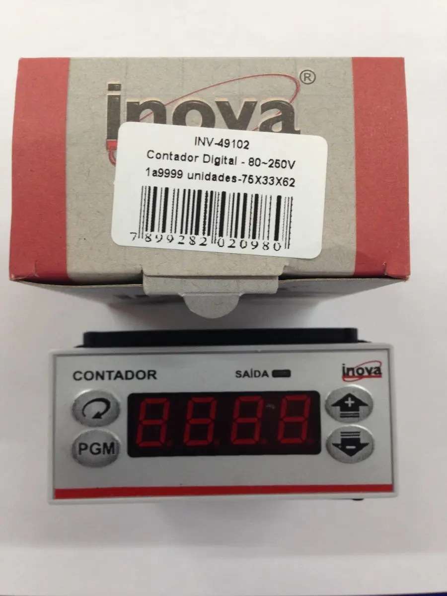 Contador Pulsos Digital Inv 49102 4 Dígitos 110/220v Inova Mercado Livre
