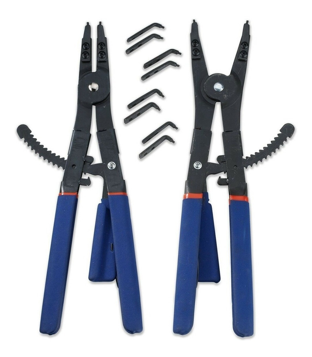 Juego Pinza Seguro Anillo Omega Interior Exterior Largas