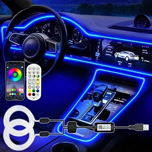 Interior Car Led Strip Rgb Usb Car Ambient Con Fibra Meses