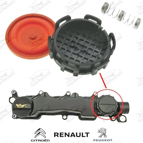 Membrana Valvula Pcv Peugeot Citroen 1.6 Hdi 16 Valvulas Cuotas sin