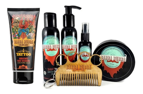 Kit Para Barba Rubra Óleo + Shampoo + Balm + Pomada E Tattoo | Parcelamento Sem Juros 329_x_500_jpg