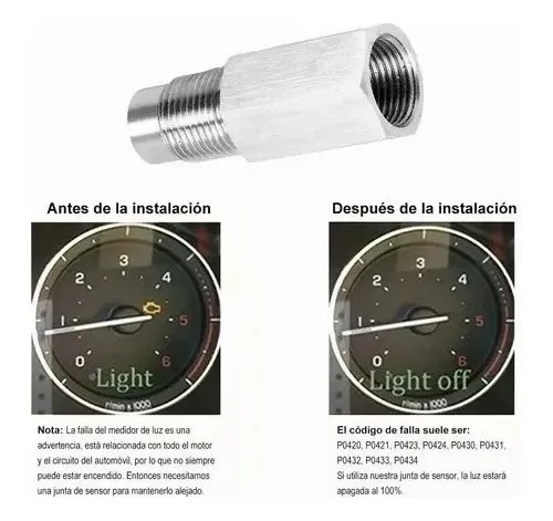 Mini Catalizador P/apagar El Código Check Engine P0420 P0430 | Meses