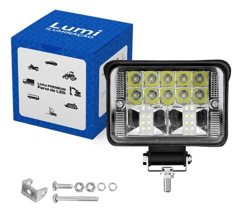 Par de focos reflectores para faros delanteros, 18 LED, 12 V/24 V