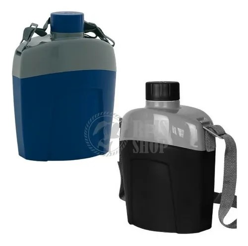 Kit 2 Cantis Cantil Térmico Aladdin Litro 1 Preto 1 Azul