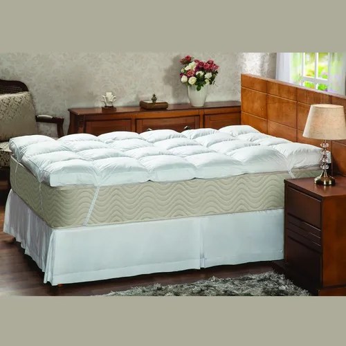 Pillow Top Queen Toque De Pluma Fibras Siliconadas 158x198 Parcelamento sem juros