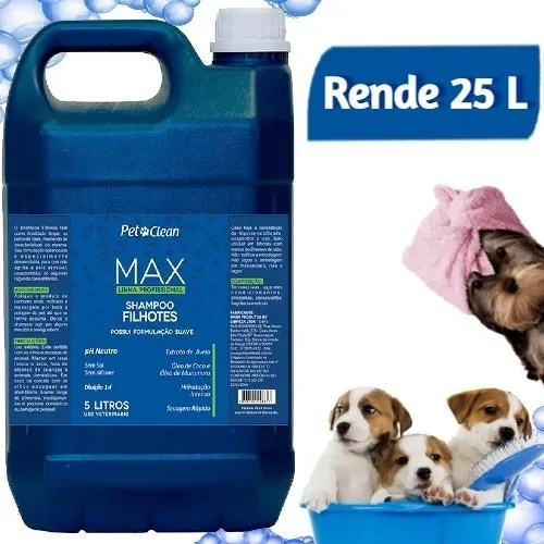 Shampoo Max Ultra Concentrado Rende 25l Banho E Tosa Parcelamento sem