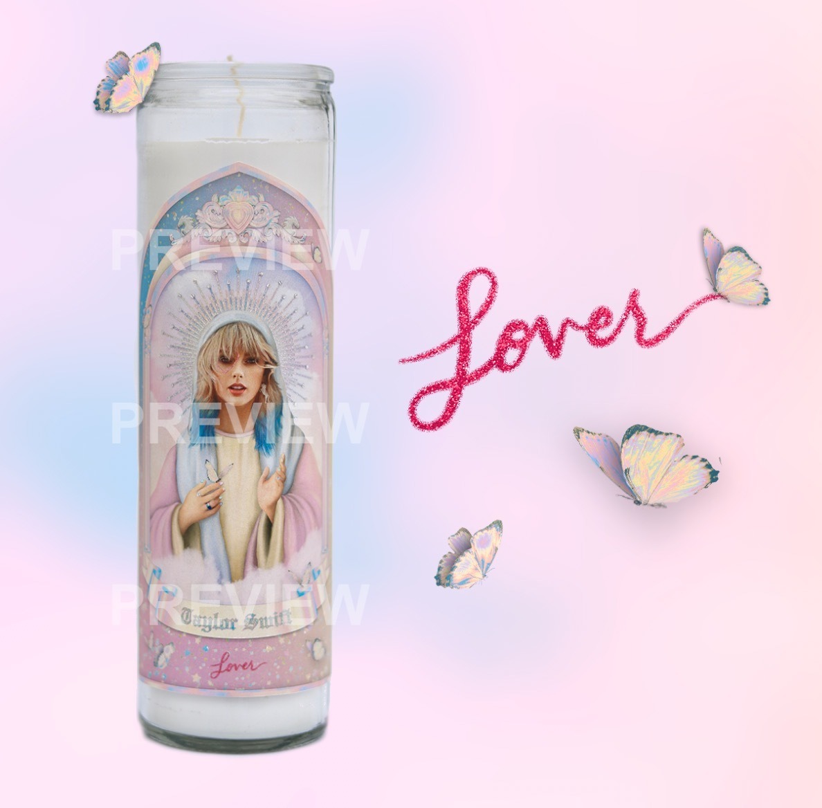 Taylor Swift Praying Candle Lover Era / Veladora Handmade Mercado Libre