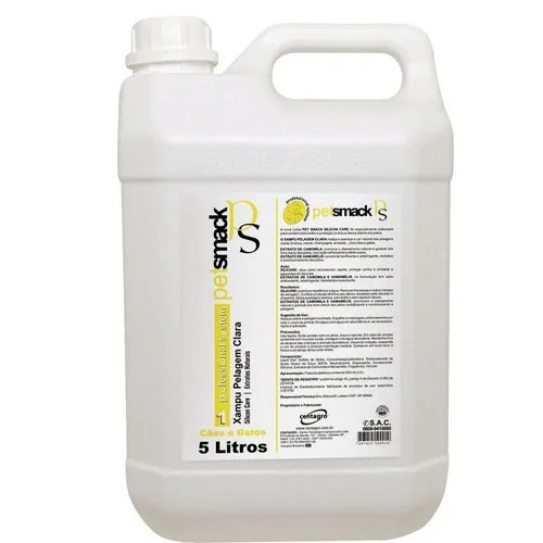Shampoo Pelos Claros 5l Pet Smack Frete grátis