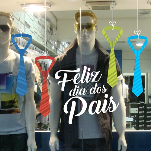 Adesivo Vitrine Dia Dos Pais 2 (043x068)cm R 48,73 em